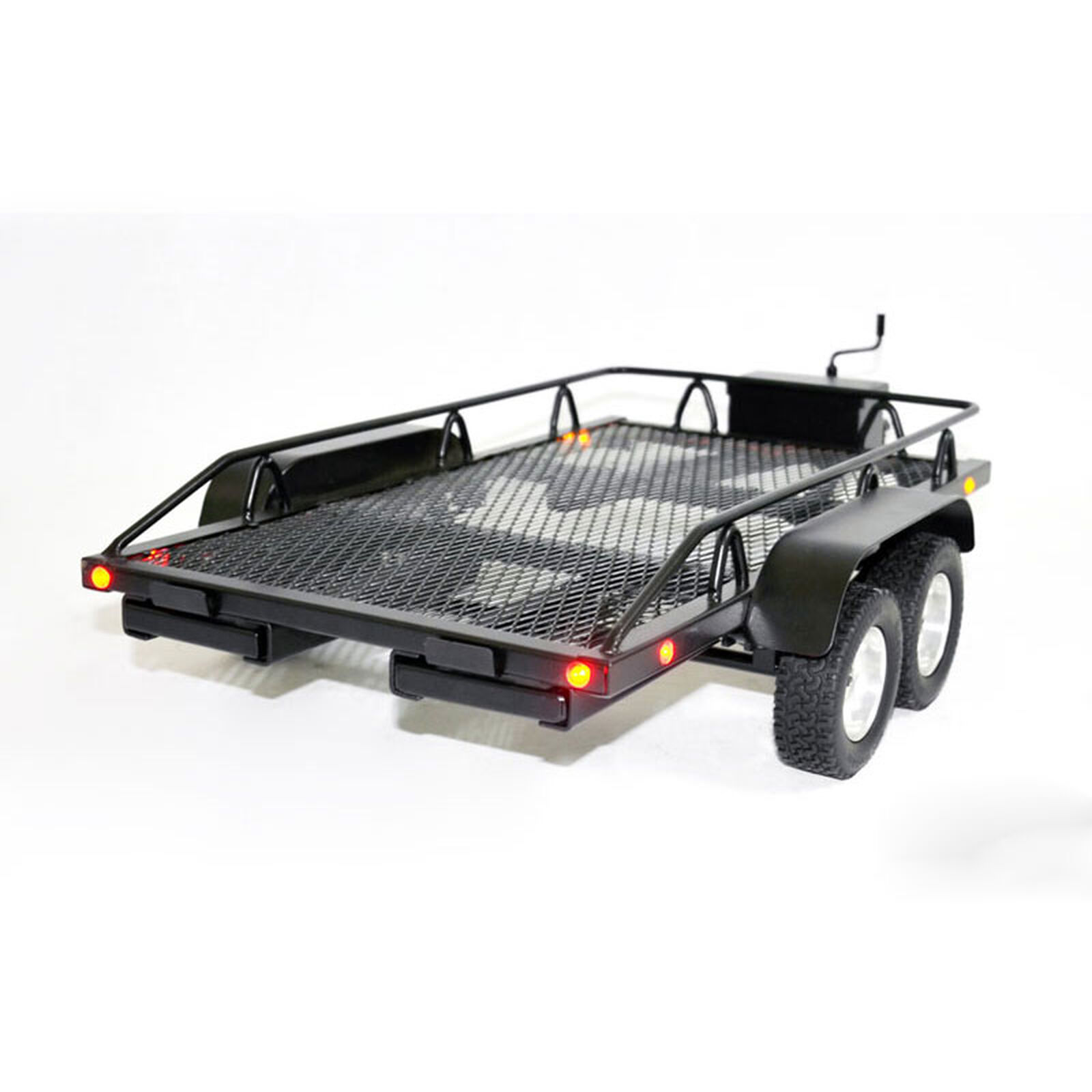 1:10 Scale Dual Axle Trailer Kit w/ Lights for RC Rock Crawler Truck Buggy Car
